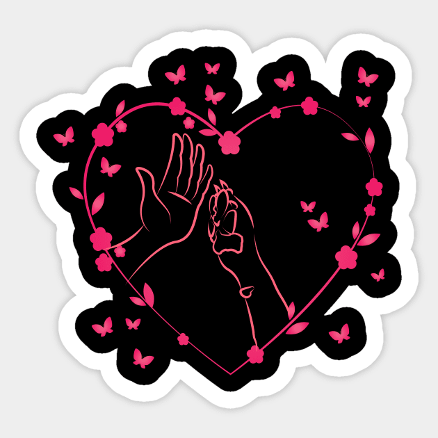 Hi-Five With My Dog, Floral Look Sticker by NICHE&NICHE